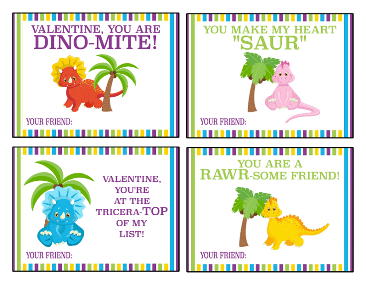 Free-Printable-Dinosaur-Valentine-Cards-735x568 Dinosaur Valentine Cards