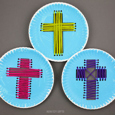 Paper-plate-yarn-cross-craft-featured-image Catholic Easter Crafts for Preschoolers