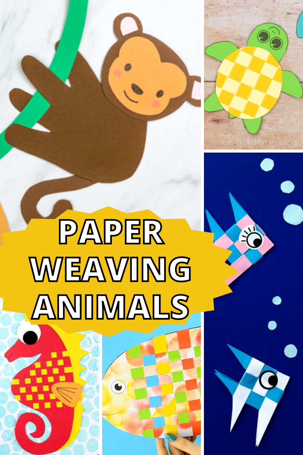Paper-weaving-animals-for-preschoolers Paper Weaving Animals