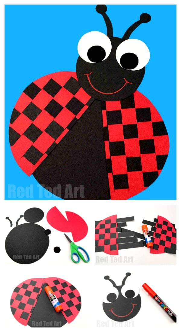Preschool-ladybug-crafts Paper Weaving Animals