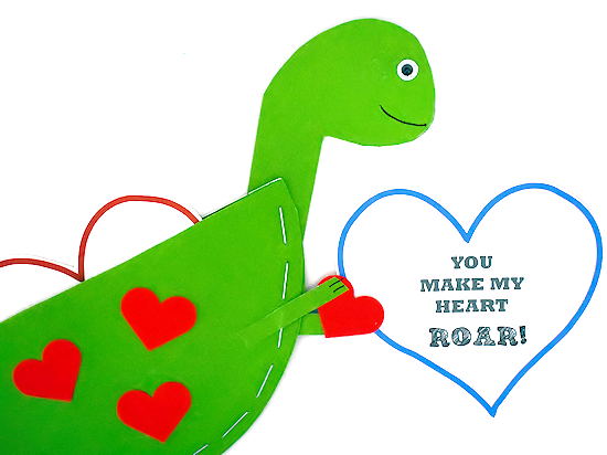 dinosaur-valentines-craft-cards Dinosaur Valentine Cards