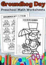 Free Printable Groundhog Day Math Worksheets for Preschool
