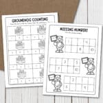 Free Printable Groundhog Day Math Worksheets for Preschool