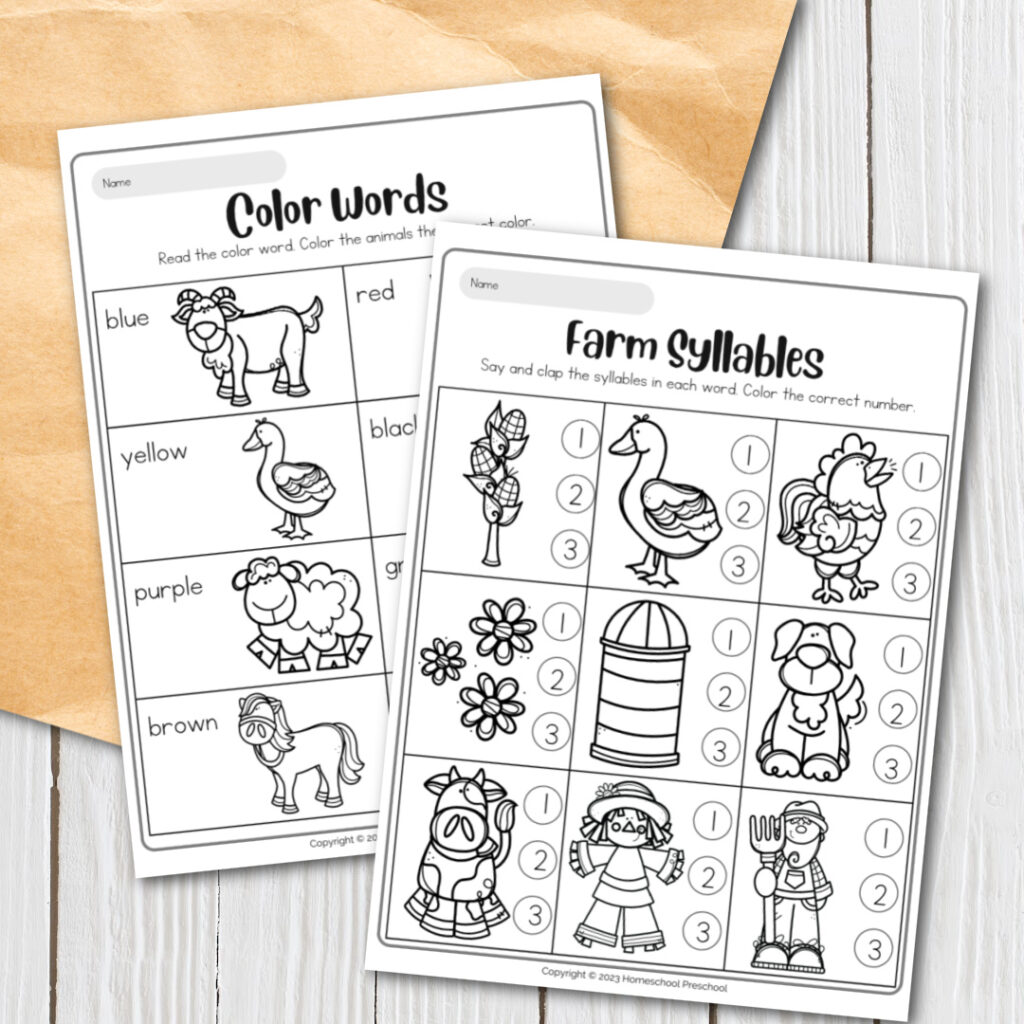 printable-farm-animal-pictures-1024x1024 Printable Farm Animal Worksheets for Kindergarten