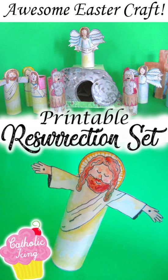 printable-resurrection-set-easter-craft-for-kids-550x917-1 Catholic Easter Crafts for Preschoolers