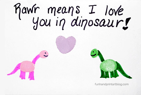 thumbprint-dinosaur-rawr-means-i-love-you Dinosaur Valentine Cards