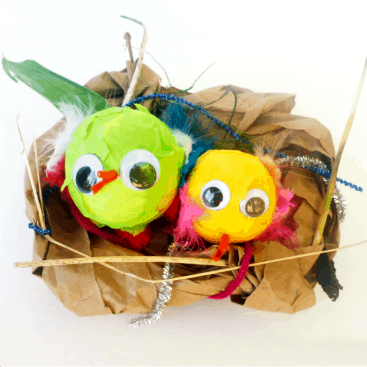 Bird-and-Bird-Nest-Craft-for-kids Jungle Animal Activities