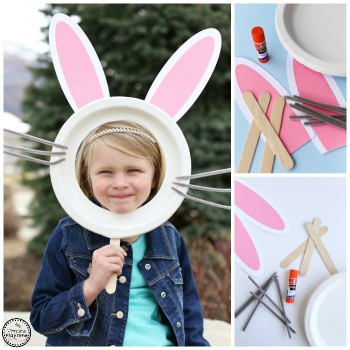 Bunny-Mask-Craft-for-kids. Spring Animal Crafts