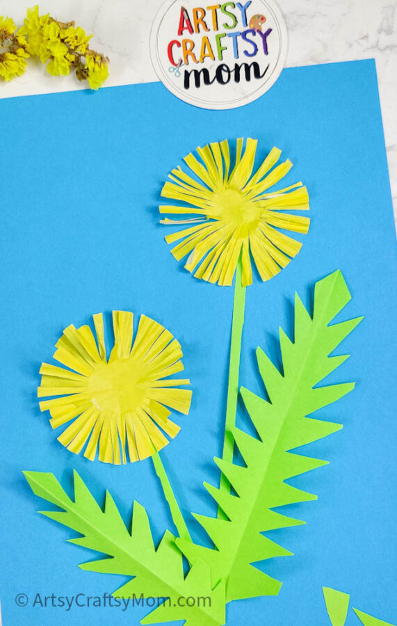Dandelion-1-2-571x900-1 Mother's Day Crafts with Cupcake Liners