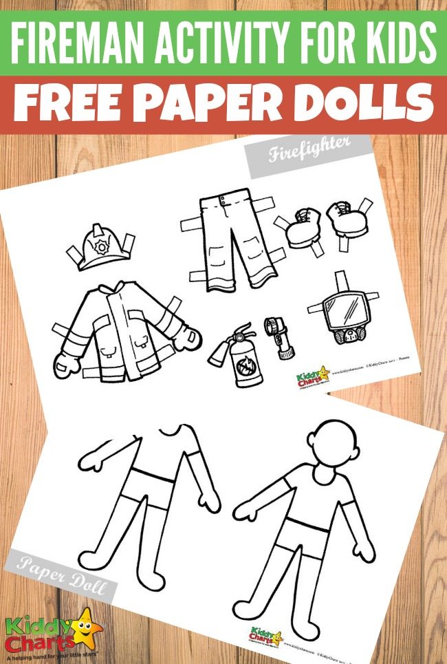 Fireman-activity-printable-for-kids-Free-paper-dolls Free Firefighter Printables