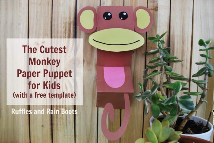 Monkey-Paper-Puppet-with-free-template-printable-735x490 Jungle Animal Activities