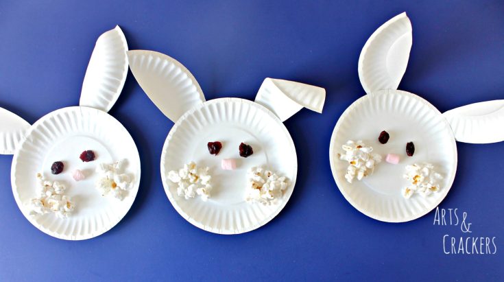 Paper-Plate-Bunnies-735x411 Rabbit Crafts for Preschoolers