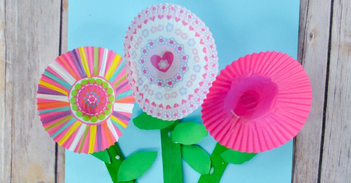 What-colorful-cupcake-liner-flowers Mother's Day Crafts with Cupcake Liners