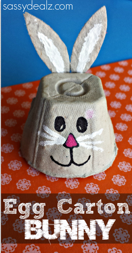 egg-carton-bunny-easter-craft- Rabbit Crafts for Preschoolers