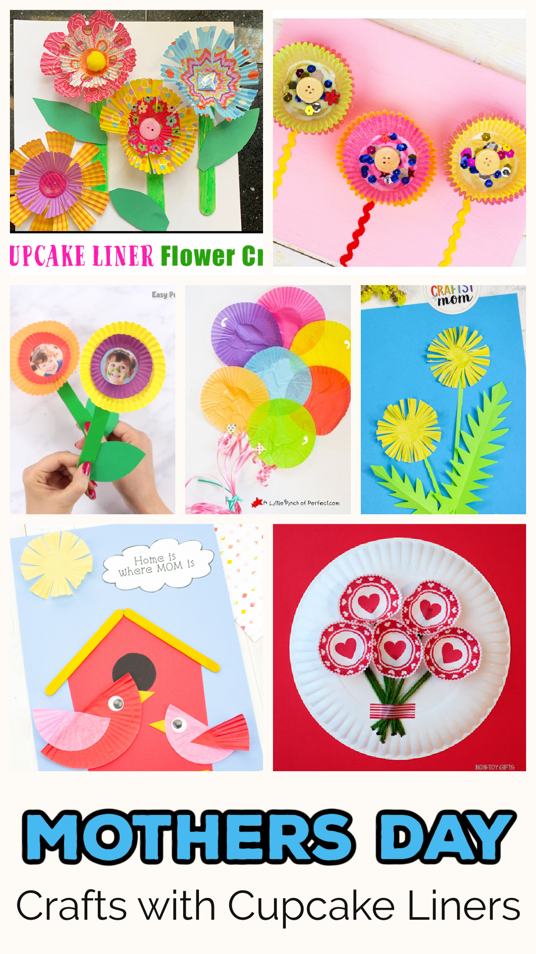 mothers-day-crafts-for-kids Mother's Day Crafts with Cupcake Liners
