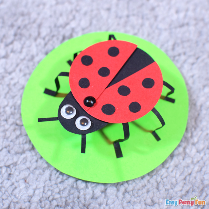 3D-Paper-Ladybug Spring Animal Crafts