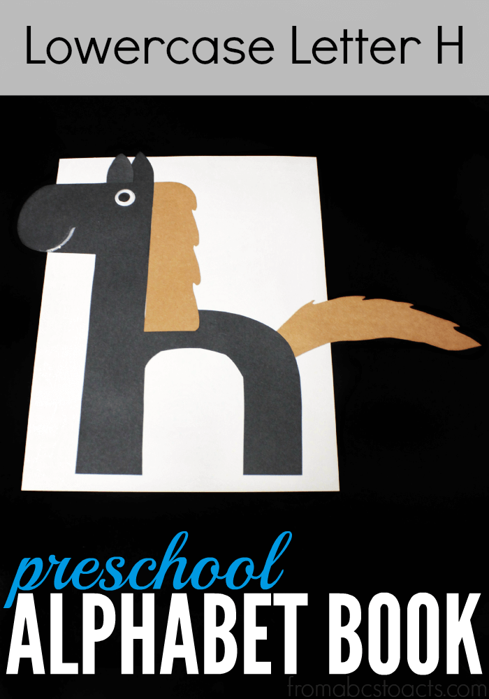 Alphabet-Book-for-Preschoolers-Lowercase-Letter-H 12 Delightful Horse Crafts for Kids of All Ages