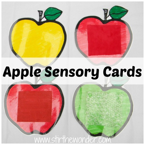 Apple-Cards-Collage Apple Sensory Bin Ideas