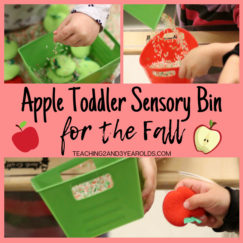 Apple-Toddler-Sensory-Bin Apple Sensory Bin Ideas