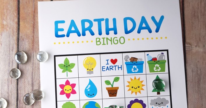 Earth-Day-Bingo Earth Day Worksheets for Preschoolers