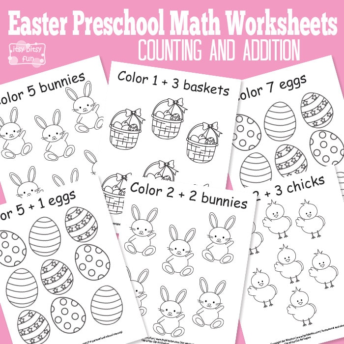 Easter-Preschool-Math-Worksheets Free Easter Printables