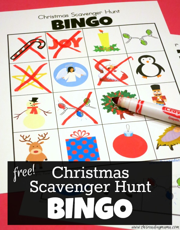 Free-Christmas-Scavenger-Hunt-BINGO-This-Reading-Mama Christmas Scavenger Hunt Ideas