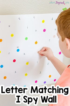 Letter-Matching-I-Spy-Wall-Alphabet-Activity-Feature Hands-On Letter Games for Preschoolers