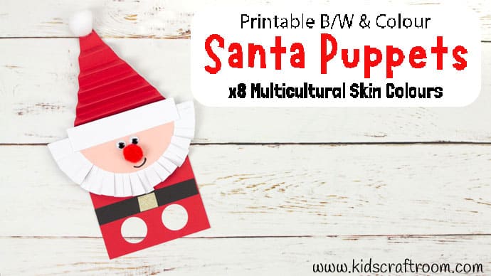 New-Santa-Finger-Puppets-landscape Santa Printables for Kids
