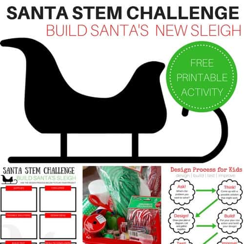 SANTA-STEM-CHALLENGE Santa Printables for Kids