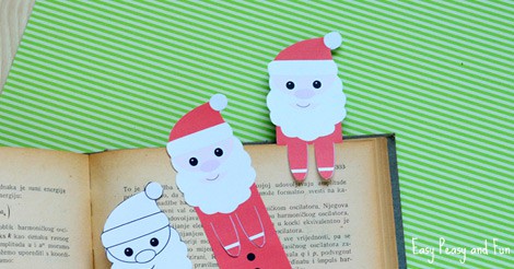 Santa-Bookmarks Santa Printables for Kids