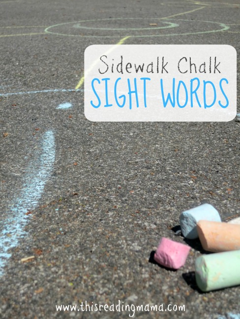 Sidewalk-Chalk-Sight-Words-This-Reading-Mama Summer Learning Activities for Preschool