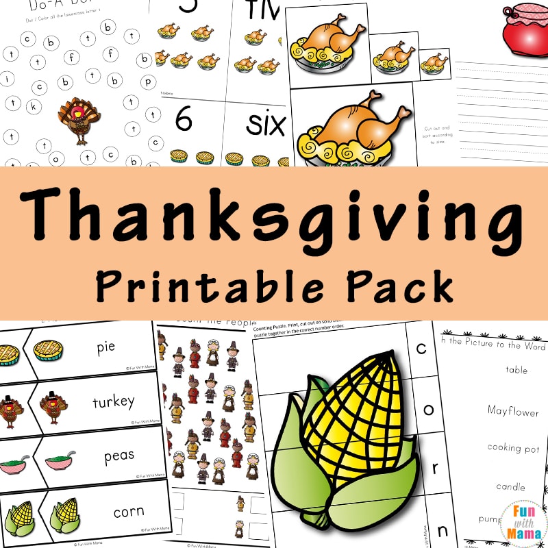 Thanksgiving-Printable-Pack-a Thanksgiving Printables for Preschoolers