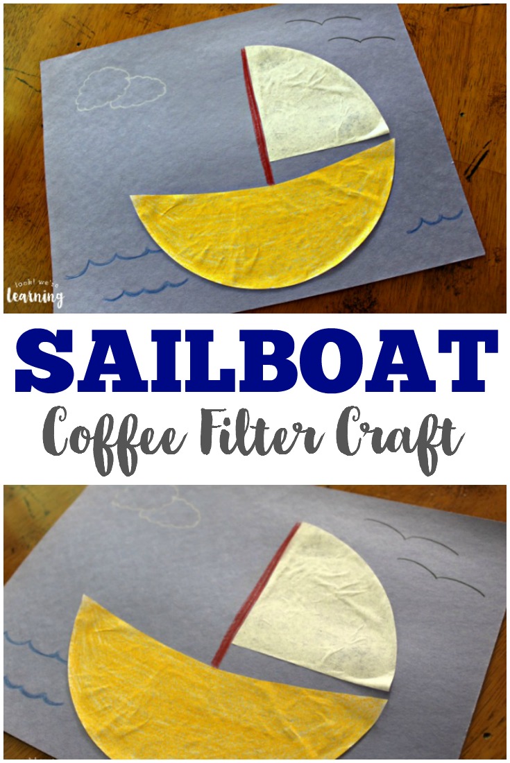 This-cute-coffee-filter-sailboat-craft-is-a-neat-nautical-craft-for-the-kids Preschool Boat Crafts