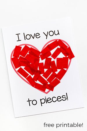 Valentines-Day-I-love-you-to-pieces-craft-feature 24 Kid-Friendly Crafts for Valentines Day