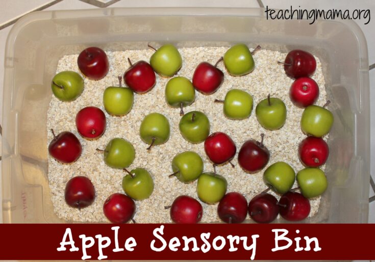 applesensorybin-735x514 Apple Sensory Bin Ideas