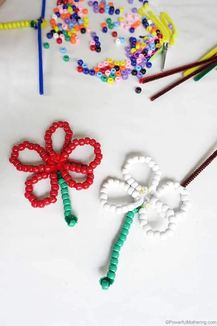 beaded-spring-flowers-1 Mothers Day Crafts Kids Can Make for Mom
