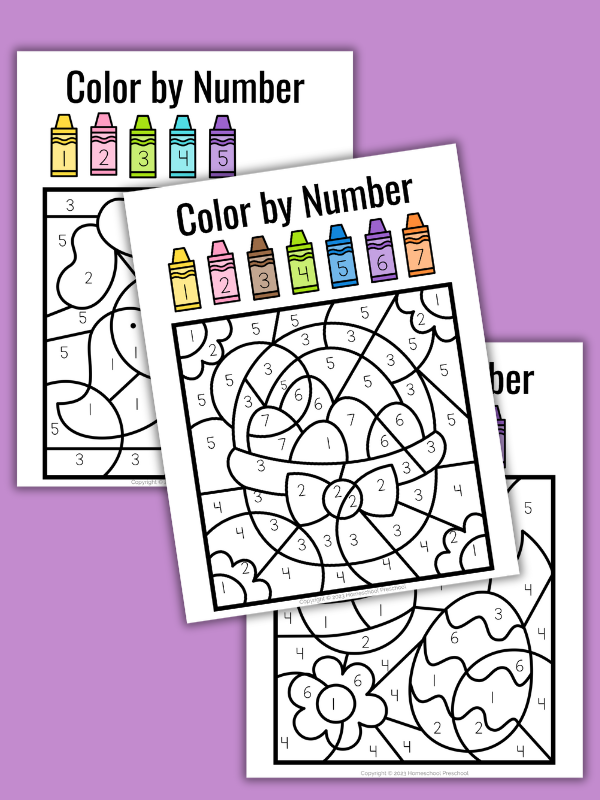 Easter Color by Number Printable