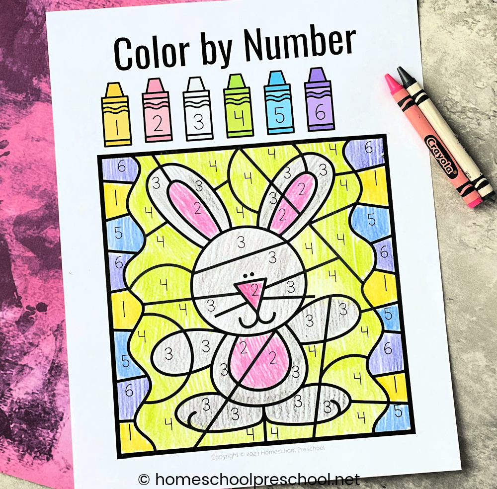 easter-colouring-pictures Easter Color by Number Printable