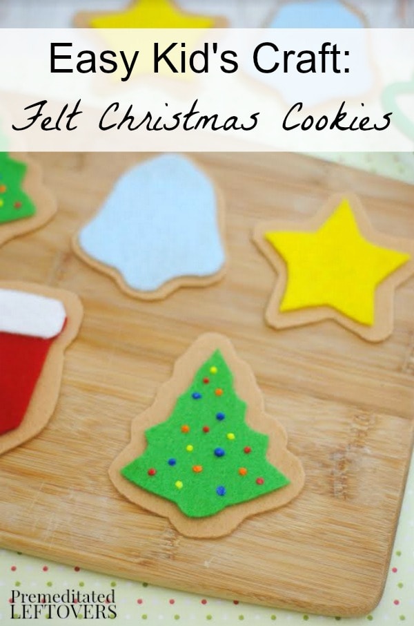 felt-christmas-cookies-craft Cookie Crafts for Preschoolers