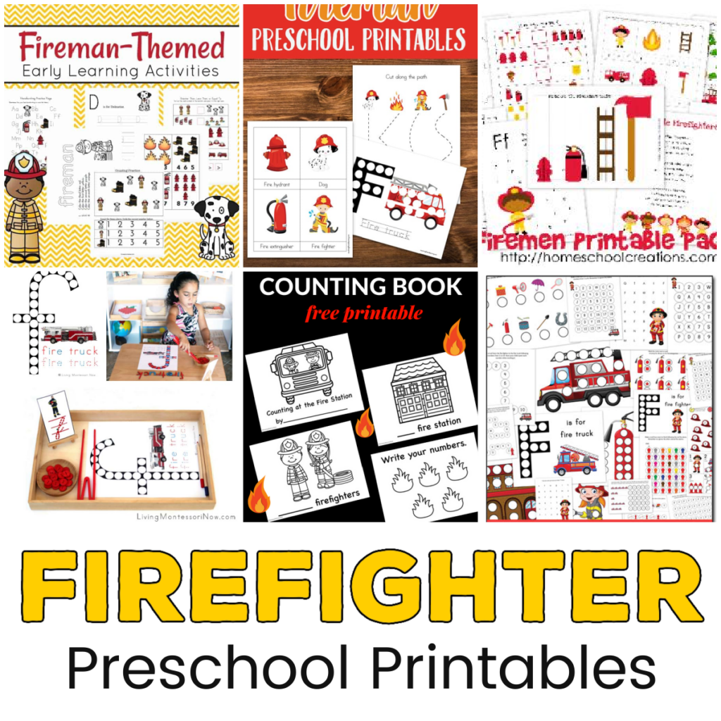 firefighter-preschool-printables-1024x1024 Free Firefighter Printables