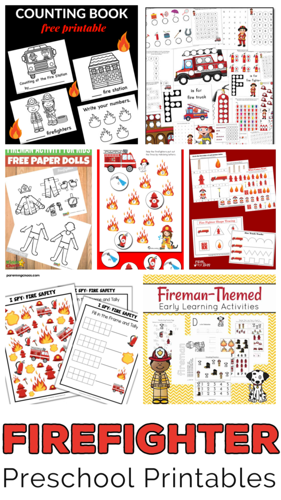 firefighter-preschool-worksheets-576x1024 Free Firefighter Printables