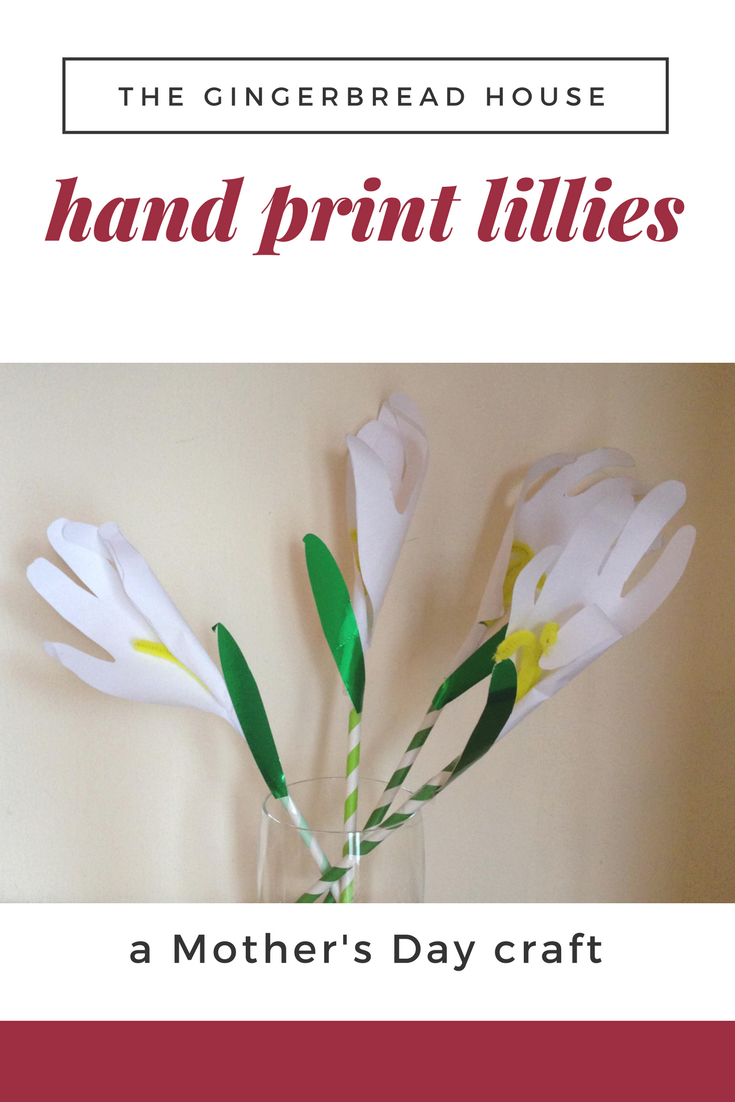 hand-print-lillies Mothers Day Crafts Kids Can Make for Mom