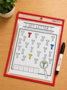 Free Uppercase I Spy Letters Printable for Preschool (A to Z)