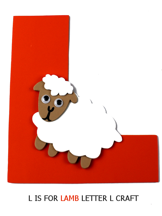 lamb-letter-l-craft Spring Animal Crafts