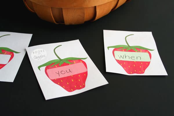 sight-word-game-strawberry-picking 22 Strawberry Printable Worksheets for Preschoolers