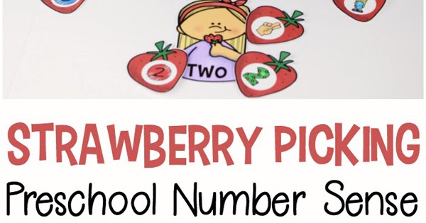 strawberry-number2Bsense 22 Strawberry Printable Worksheets for Preschoolers