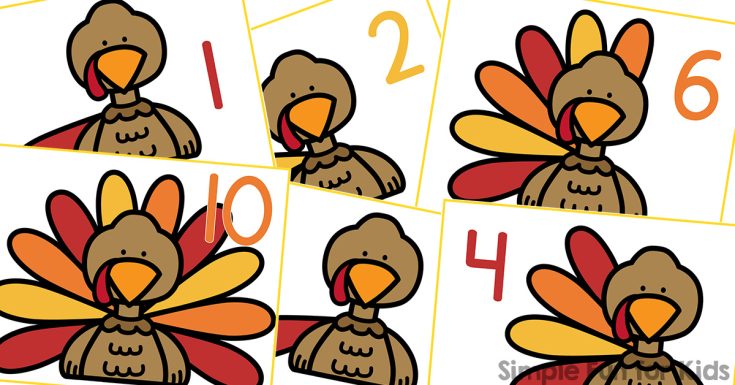 turkey-feather-counting-cards-printable-title-fb-735x385 Thanksgiving Printables for Preschoolers