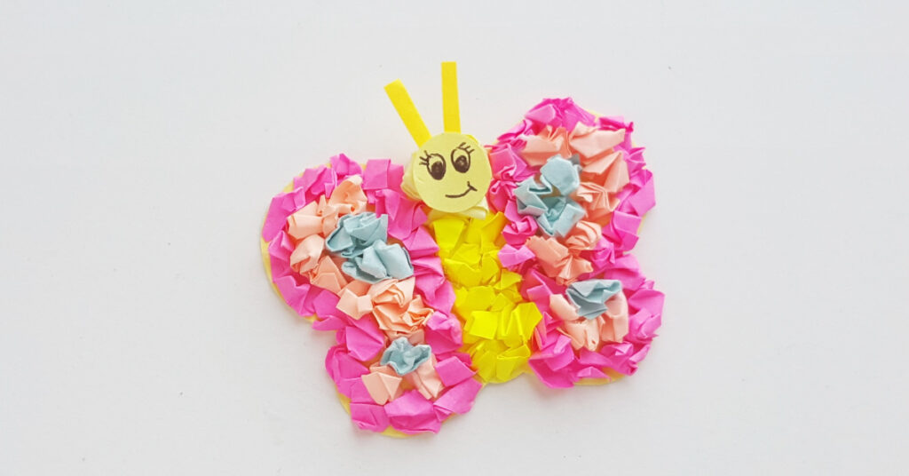 crafts-butterfly-1024x536 Tissue Paper Preschool Butterfly Craft