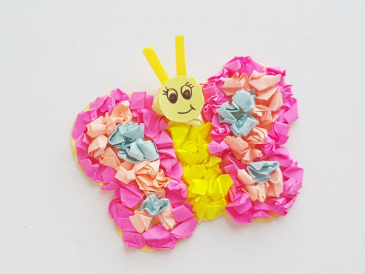 Crumpled Paper Butterfly Craft