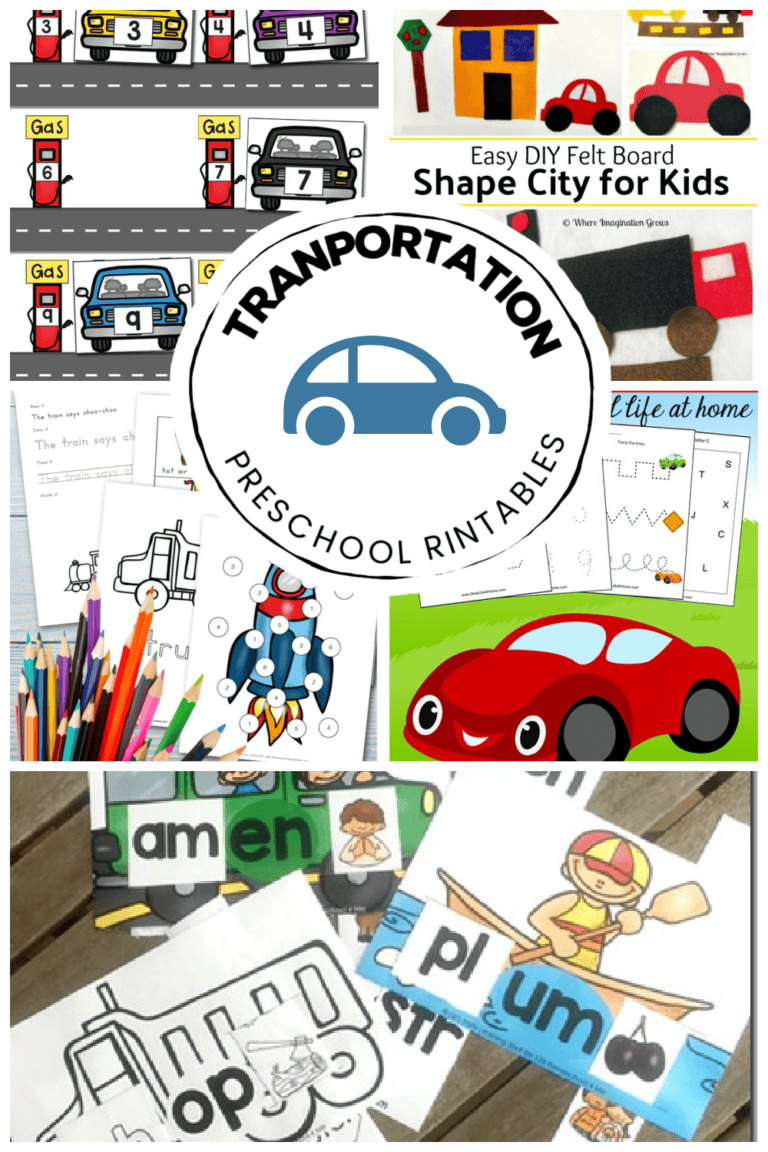 25+ Preschool Transportation Theme Printables